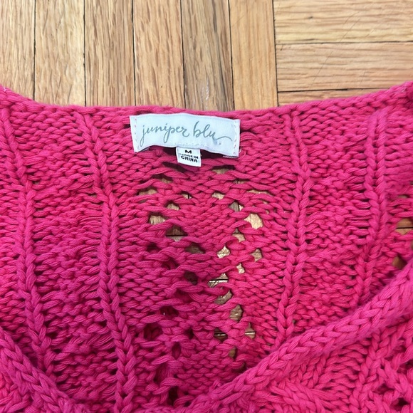 Juniper Blu beach crochet cover up top - Picture 2 of 2